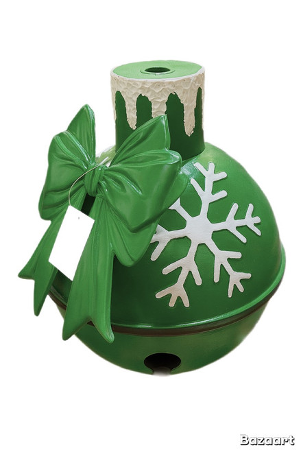 Bauble Centrepiece - Tin GREEN CANDLEHOLDER 35CM