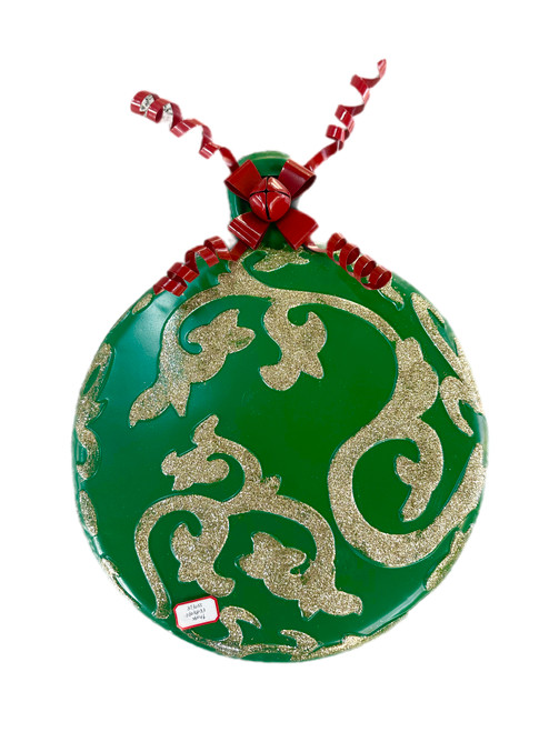 Christmas Flat Bauble - Tin GREEN 40CM