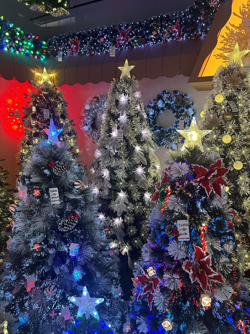 Christmas Tree - Flocked Fibre Optic 210cm