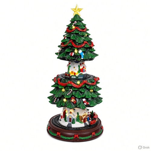 Christmas Village - Christmas Tree LED, Sound, Movement 50cm