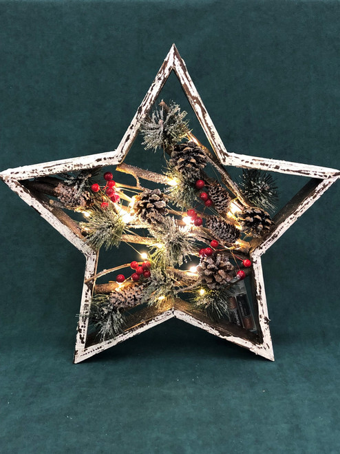 Large Boxed Christmas Star with Lights - MEDIUM - 36CM
