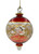 Golden Bloom Glass Ball Ornament - Red - 14cm