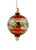 Golden Garland Glass Ornament - Christmas Red - 15cm