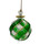 Twisted Ribbon Glass Bauble - Christmas Green - 12cm