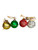 Christmas Bells - Round Metal  - RED, GREEN, GOLD, SILVER - (Set of 4) - 15cm