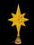 Christmas Tree Star - 8 Point GOLD With Warm White LED  Lights 30cm