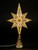 Christmas Tree Star - 8 Point GOLD With Warm White LED  Lights 30cm