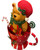 Christmas Teddy - IN MUG - LED 17CM