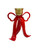 Christmas Candle Holder - RED STANDING BOW 20CM