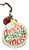 Christmas Flat Bauble - Tin RED AND WHITE (4 Asst) 17CM