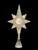 Christmas Tree Star - 8 Point SILVER With Warm White LED Lights 30cm