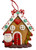 Christmas Ornament - HOUSE WITH SNOWMAN, GINGERBREAD MAN & SANTA 10CM (3 Asst)