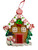 Christmas Ornament - HOUSE WITH SNOWMAN, GINGERBREAD MAN & SANTA 10CM (3 Asst)