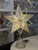 Christmas Tree Star - 10 Point CHAMPAGNE With Warm White LED Lights 30CM