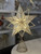 Christmas Tree Star - 10 Point CHAMPAGNE With Warm White LED Lights 30CM