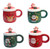 Christmas Mug - WITH CHRISTMAS PICS with Lid (4 Asst)