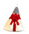 Christmas Tree Skirt -  WHITE WITH RED BOW