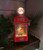 Lantern LED Gas Pump Santa Reindeer 28cm