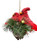 Bristlestraw Christmas Decoration - Red Robin Pair with Wreath 15cm