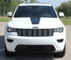 Front Hood of White Limited Jeep Grand Cherokee Stripes PATHWAY HOOD 2011-2020 2021