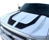 hood of white Hood Decals for Chevy Silverado FLOW HOOD 2016 2017 2018