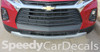 Front View of ERASER BUMPER GRAPHIC | 2019-2026 Chevy Blazer Front Bumper Stripes