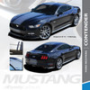 CONTENDER : 2015 2016 2017 Ford Mustang Wide Center Bumper to Bumper Hood Racing Rally Stripes Vinyl Graphics Kit