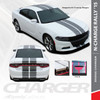 N-CHARGE RALLY 15 : 2015-2018 2019 2020 2021 2022 2023 Dodge Charger 10" Racing Stripe Rally Vinyl Graphics Decal Stripe Kit