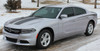 Side view Dodge Charger Stripe Design RECHARGE 15 HOOD 2015-2023