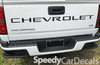 2021 2022 Chevy Colorado Tailgate Letters COLORADO 21 TAILGATE DECALS