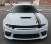 Front view of Top HEMI Stripes for Dodge Chargers 2015-2024 Crush Charger