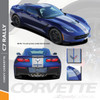 C7 RALLY : 2014-2018 Chevy C7 Corvette Racing Stripes Bumpers Hood Roof Trunk Vinyl Graphic Decals Kit