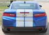 Rear view no spoiler of SS Super Sport Chevy Camaro Stripes TURBO RALLY 2016-2018