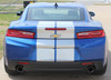 Rear view no spoiler of 2016 2017 2018 Camaro Rally Stripes TURBO RALLY Racing Stripes and Graphic Decals