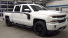 Side of white FLOW 2018 2017 2016 Chevy Silverado "Special Edition Rally" Hood and Side Door Body Hockey Accent Vinyl Graphic Stripe
