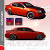 AVENGED : 2008-2014 Dodge Avenger Hood Quarter and Trunk Vinyl Graphics Decals Stripe Kit