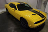 Side View of Yellow 2018 Challenger Blacktop Stripes PULSE RALLY 2015-2019 2020 2021 2022 2023