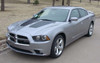 Hood of Gray 2014 Dodge Charger Decals RECHARGE 2011 2012 2013 2014