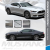 FADED SPIKES : 2015-2017 Ford Mustang Hood Spears Fade Fading Stripes Vinyl Graphic Decals Kit