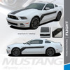 FLIGHT : 2013-2014 Ford Mustang Hockey Stick Style Hood and Side Vinyl Graphics Stripe Decal Kit