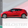 MENTUM : 2011-2018 Hyundai Veloster Lower Body Rocker Panel Vinyl Graphic Stripes Decal Kit