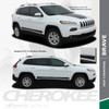 BRAVE : 2013-2020 2021 2022 2023 Jeep Cherokee Lower Rocker Panel Body Door Vinyl Graphics Decal Stripe Kit