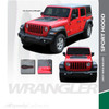 SPORT HOOD : 2018-2019 2020 2021 2022 2023 Jeep Wrangler Hood Blackout Vinyl Graphics Decal Stripe Kit