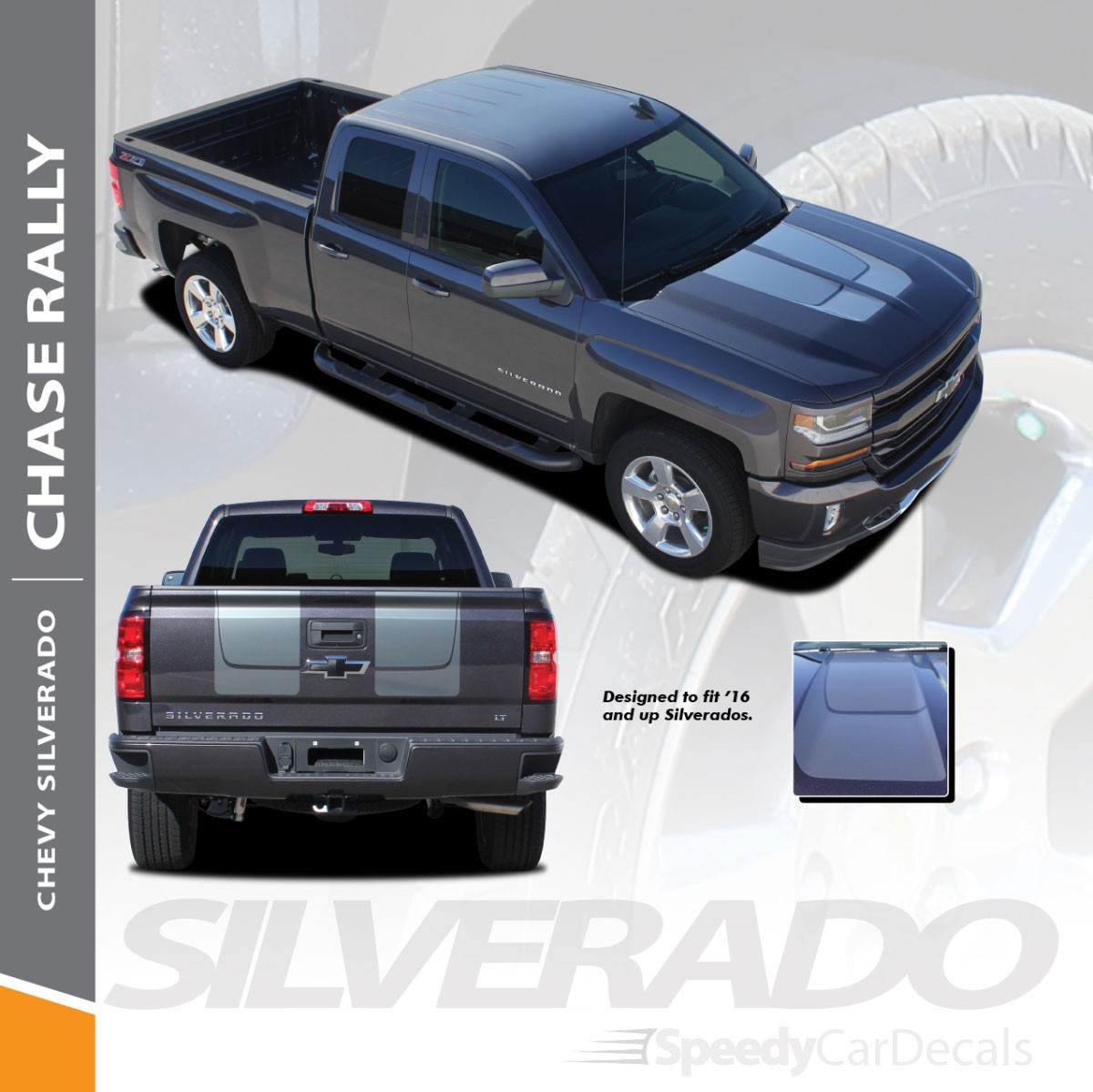 Chevy Silverado Rally Edition Decals CHASE RALLY 3M 2016 2017 2018 ...