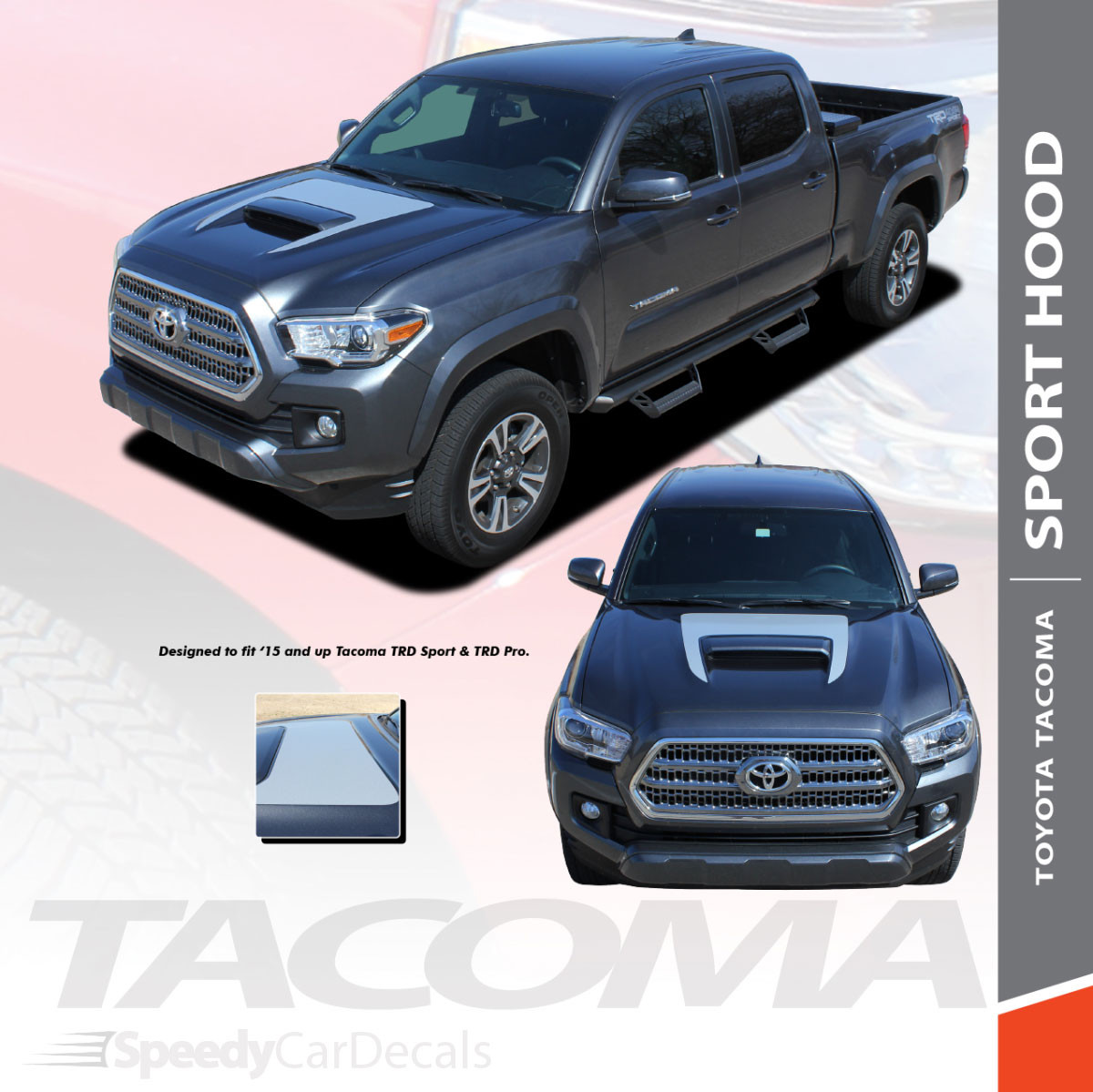 SPORT HOOD | Toyota Tacoma Hood Stripe TRD Pro 3M 2015-2023