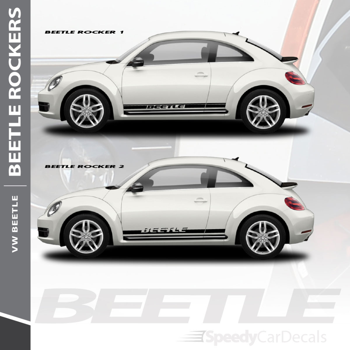 VW Beetle Graphics Kit ROCKER 1 Side Stripes Lower Decals 20122018 3M