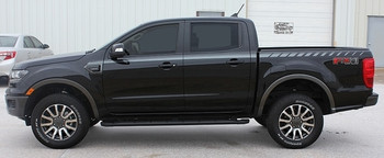 Side Profile View of Black 2019 Ford Ranger Stripes UPROAR SIDE DECALS 2020 2019 Side Profile View of Black 2019 Ford Ranger Stripes UPROAR SIDE DECALS 2020 2019