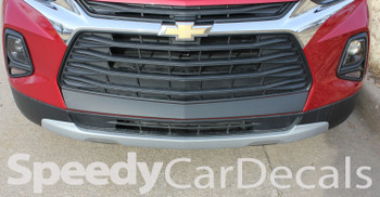 Front View of ERASER BUMPER GRAPHIC | 2019-2026 Chevy Blazer Front Bumper Stripes