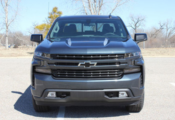 Front view of 2020 Chevy Silverado Hood Stripes 1500 HOOD SPIKE 2019-2026