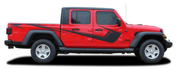 Profile of PARAMOUNT SOLID : Jeep Gladiator Side Body Graphics Decal Stripe Kit for 2020-2021